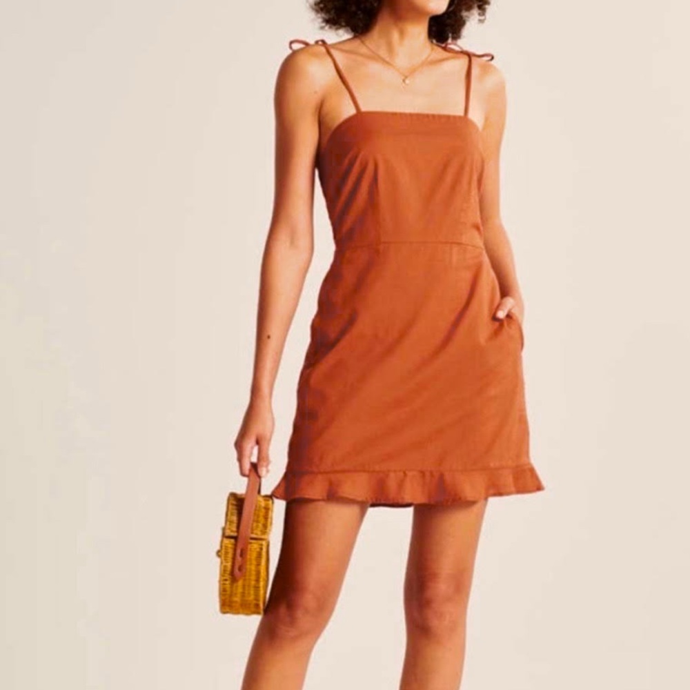 ABERCROMBIE RUST MINI FALL DRESS